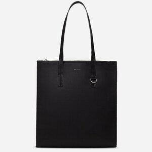 Matt & Nat Black Vegan Leather Tote Bag. Style name: Purity